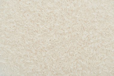 çiğ organik beyaz pirinç üst görünümü