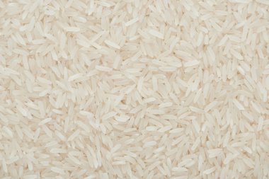 top view of uncooked organic white rice clipart