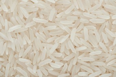 işlenmemiş organik beyaz pirinç yakın görünümü