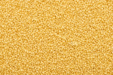 top view of raw organic couscous groat clipart
