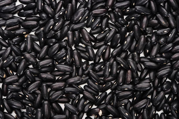 Top View Small Organic Black Beans — Stock Photo, Image