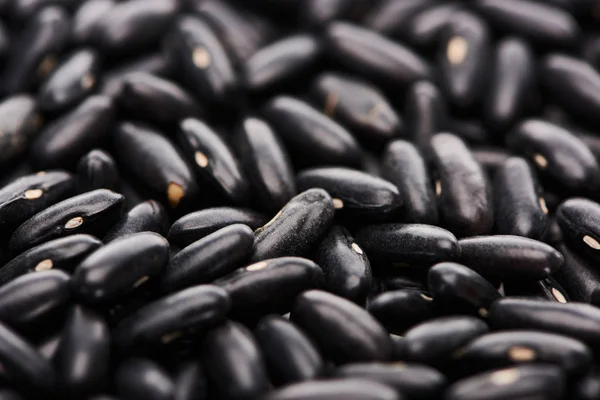 Close View Uncooked Small Black Beans — Stock Photo, Image