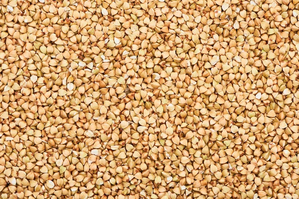 Top View Uncooked Organic Buckwheat Groat — Stock Photo, Image