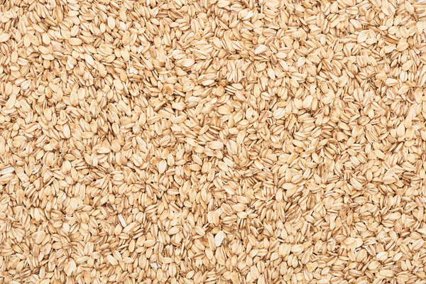 top view of uncooked pressed organic oats
