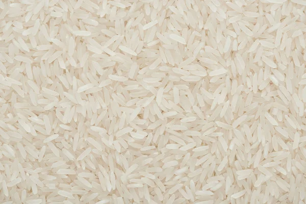 Vista Superior Del Arroz Blanco Orgánico Sin Cocer — Foto de Stock