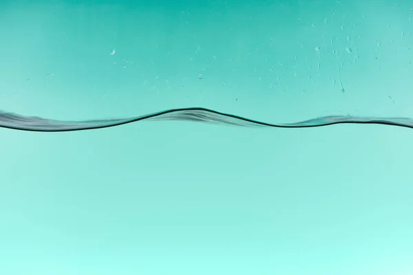 Welliges Klares Wasser Auf Türkisfarbenem Hintergrund Mit Tropfen — Stockfoto