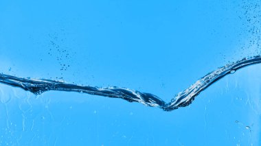 wavy water on blue background with droplets clipart