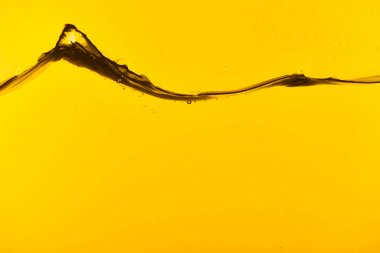 wavy transparent deep water on yellow background clipart