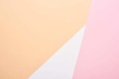 top view of white, beige and pink background clipart