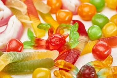 lezzetli sakızlı ürkütücü Halloween tatlılar yakından görünümü