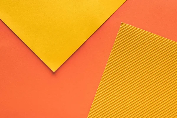 Bovenaanzicht Van Gele Oranje Achtergrond Met Kopieerruimte — Stockfoto