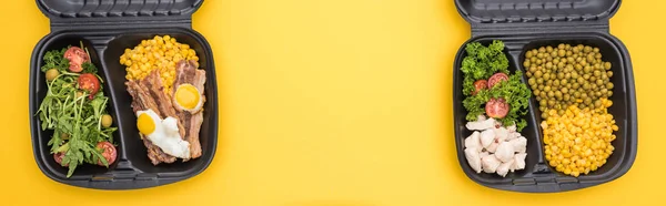 노란색으로 샐러드 파노라마 — 스톡 사진