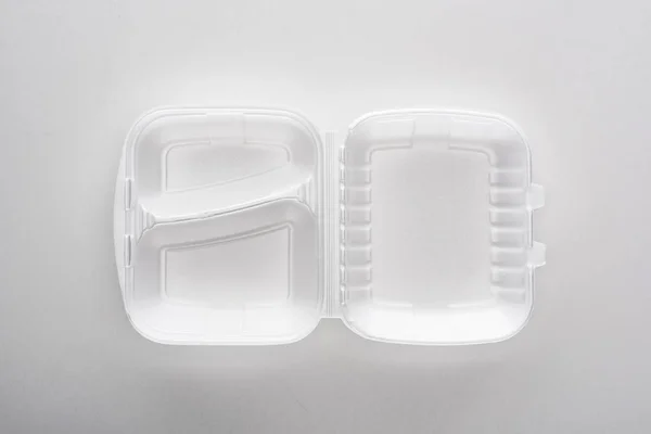Top View Empty Eco Package White Background — Stock Photo, Image