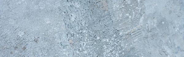 грубая абстрактная серая бетонная текстурированная стена, панорамный снимок