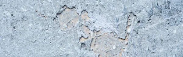 Rough Abstract Grey Concrete Textured Surface Panoramic Orientation — Stock Photo, Image