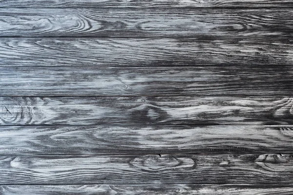 Vue du dessus du fond blanc en bois gris avec planches horizontales — Photo de stock