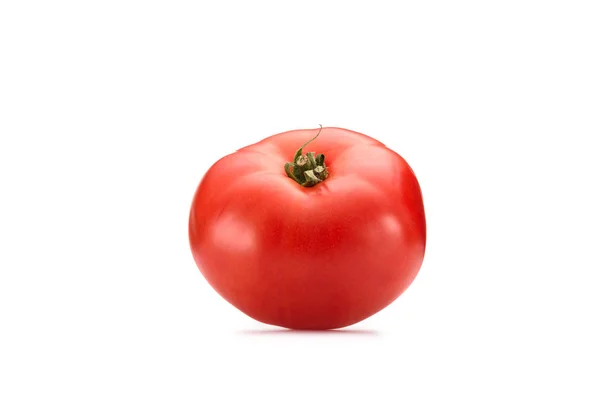 Close up view of fresh tomato isolated on white — Stock Photo