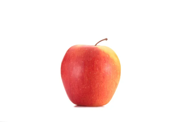 Vista de cerca de fruta fresca de manzana aislada en blanco - foto de stock