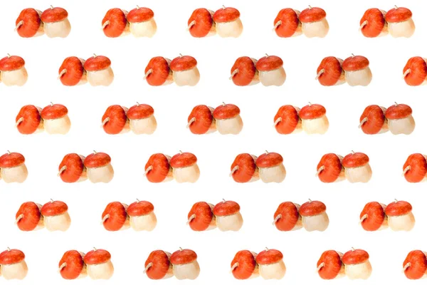 Raccolta senza soluzione di continuità di zucche autunnali arancioni mature isolate su bianco — Foto stock