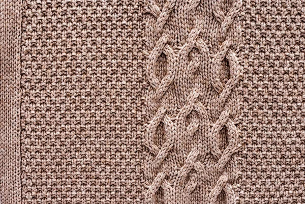 Cornice completa di stoffa lavorata a maglia con motivo come sfondo — Foto stock