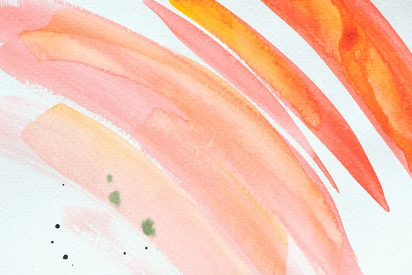 Abstract background with colorful watercolor strokes on white paper — Stock Photo