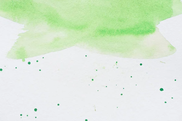 Abstract green watercolor background with splatters — Stock Photo