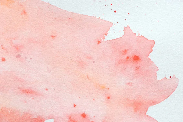 Abstrakter Hintergrund mit roter Aquarellmalerei auf weißem Papier — Stockfoto