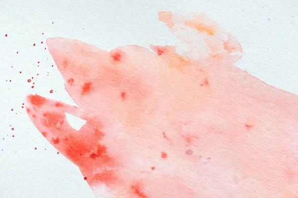 Abstract red watercolor background with strokes and splatters — Stock Photo