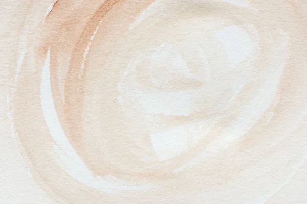 Nahaufnahme von abstrakter brauner Aquarellmalerei auf weißem Papier — Stockfoto