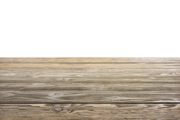 Modèle de plancher en bois brun sur fond blanc — Photo de stock