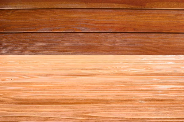 Template of orange wooden floor with brown planks on background — Stock Photo