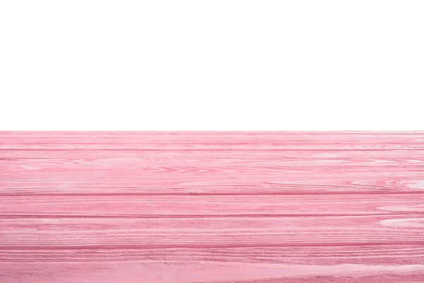 Template of pink wooden floor on white background — Stock Photo