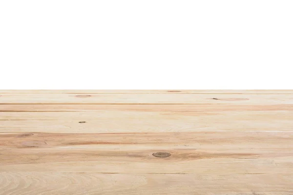 Template of beige wooden floor on white background — Stock Photo