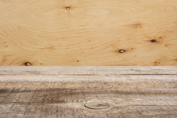 Modèle de plancher en bois brun avec contreplaqué sur le fond — Photo de stock