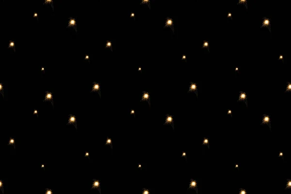 Marco completo de puntos de luz dispuestos sobre fondo negro - foto de stock