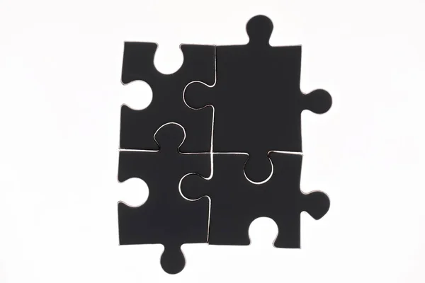 Quadro completo de quebra-cabeças preto e branco pano de fundo — Fotografia de Stock