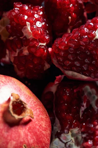 Close up shot of tasty ripe pomegranates — Stock Photo