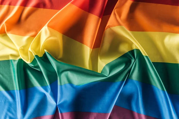 Vista dall'alto di arcobaleno lgbt piegato, concetto lgbt — Foto stock