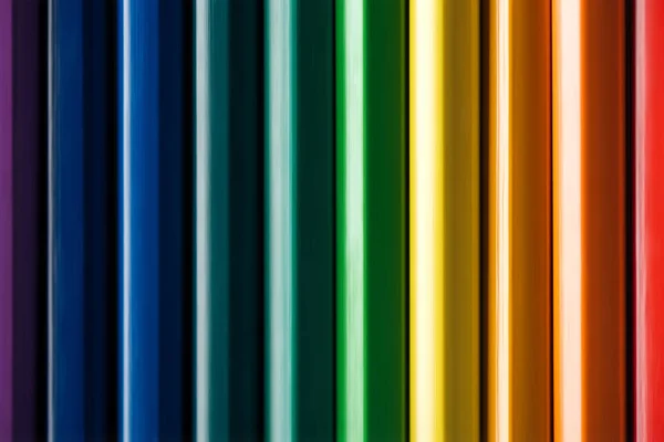 Wooden rainbow multicolored pencils, lgbt concept — Stock Photo