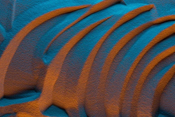 Vue du dessus du fond de sable texturé avec filtre de couleur — Photo de stock