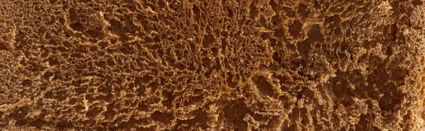 Plano panorámico de pan de textura horneado fresco marrón — Stock Photo