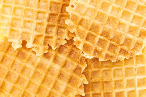 Close up view of crispy and tasty waffles — Stock Photo