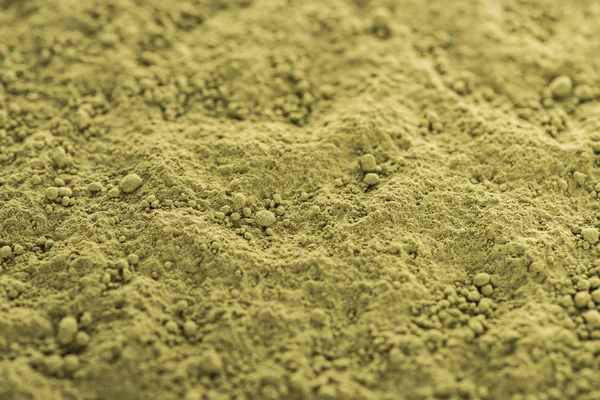Primo piano di polvere di tè matcha verde — Foto stock