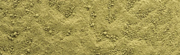 Blick von oben auf grünes Matcha-Teepulver — Stockfoto