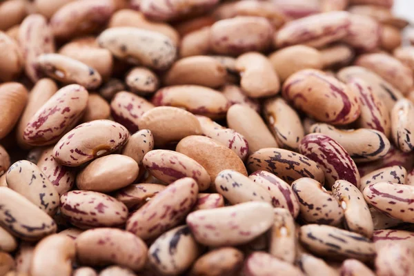 Vista de cerca de frijoles pinto sin cocer - foto de stock