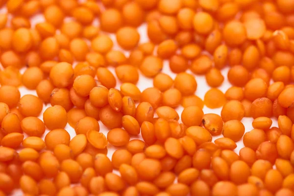 Close up view of raw red lentil seeds — Stock Photo