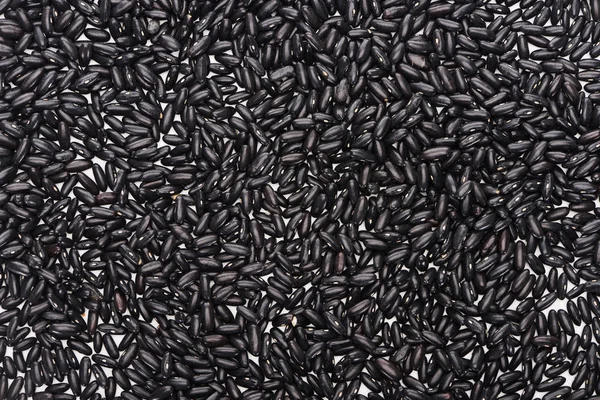 Vista superior de frijoles negros orgánicos sin cocer - foto de stock