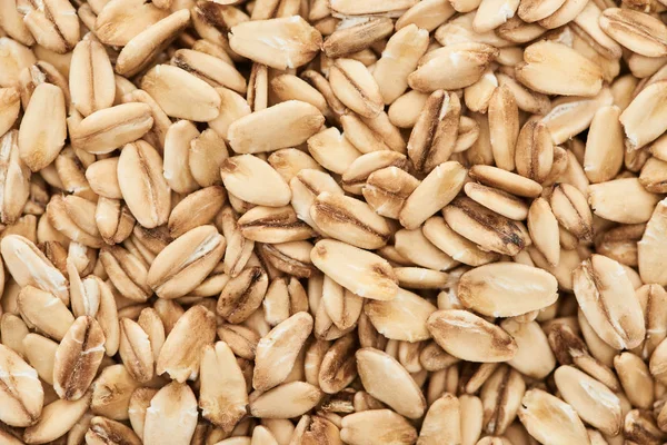 Vista superior de avena orgánica prensada sin procesar - foto de stock