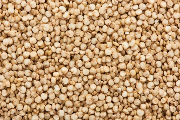 Top view of small white quinoa seeds — Stock Photo