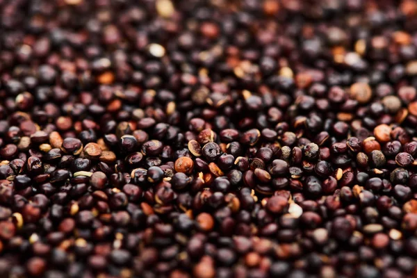 Vista ravvicinata della quinoa nera non lavorata — Foto stock